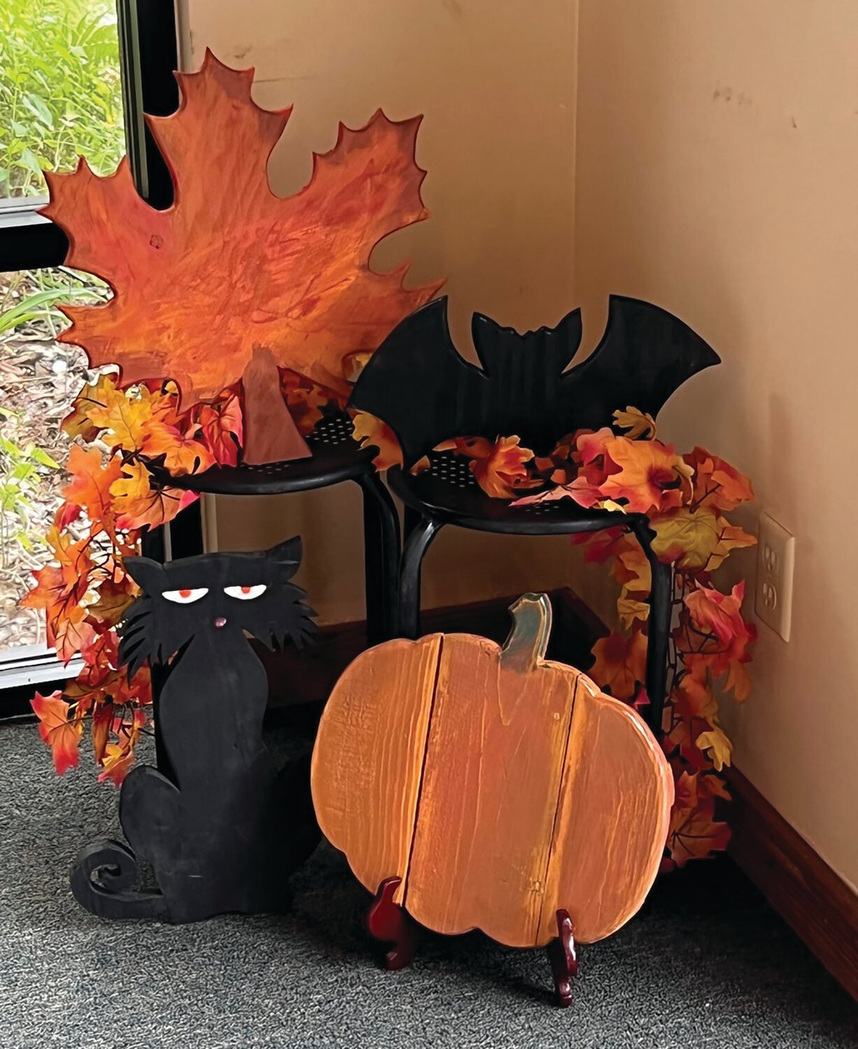 Volunteers created Trunk or Treat decorations for the visitor center at W.P. Franklin South Recreation Area.